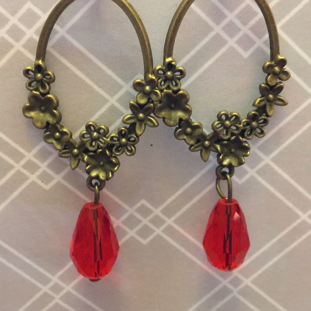 Antiqued Bronze Chandelier earrings